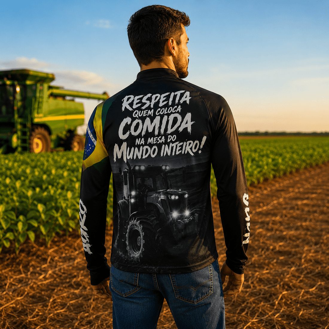 Camisa Agro Field Legacy com Zíper e Proteção UV50+ - GTX Print