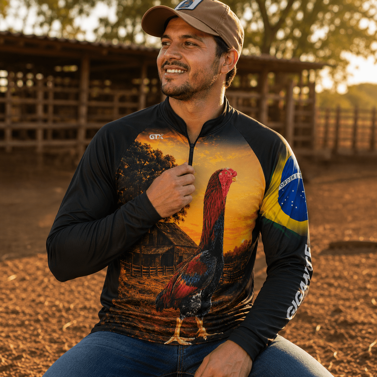Camisa Agro Masculina Raça Índio Gigante com Proteção UV50+ - Use GTX