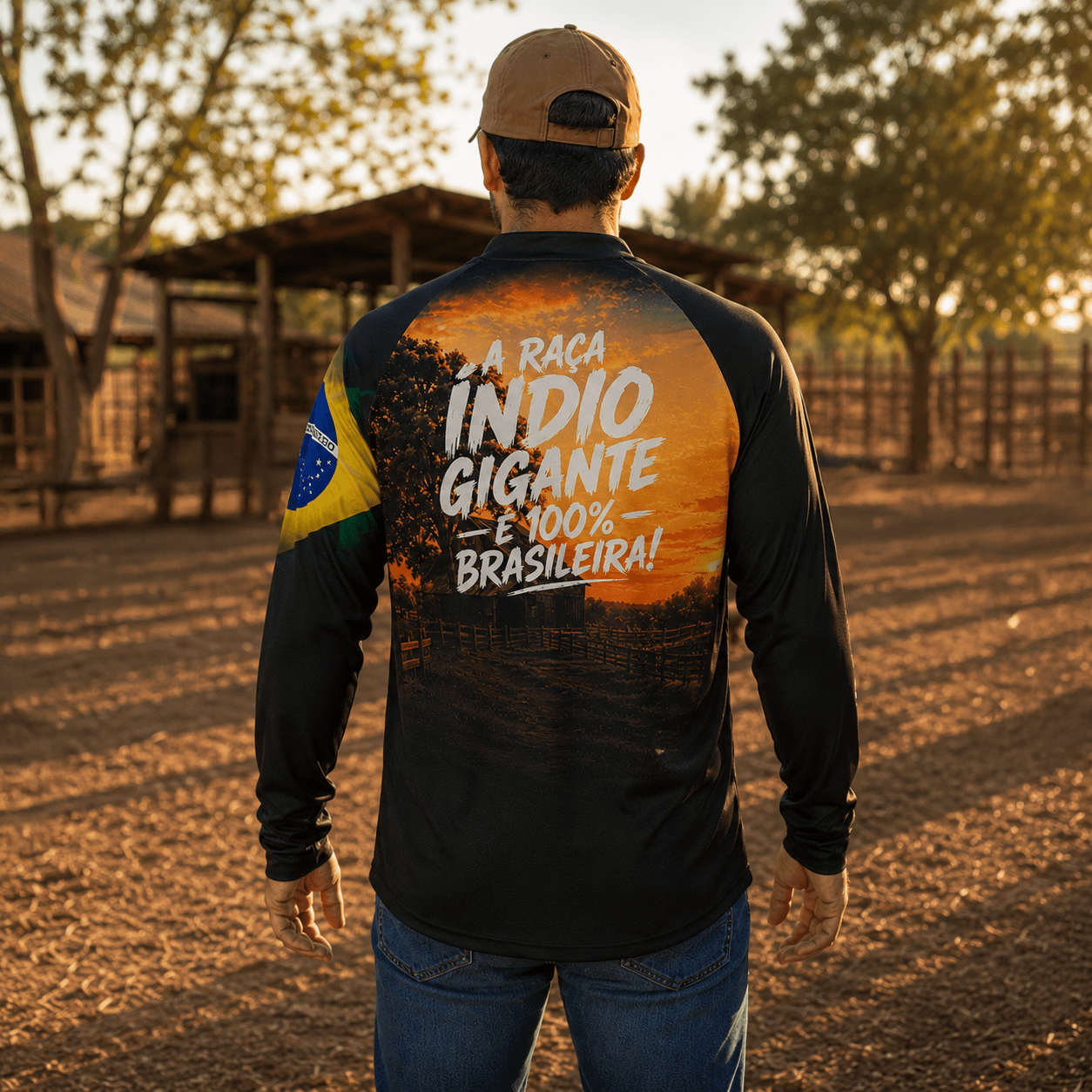Camisa Agro Masculina Raça Índio Gigante com Proteção UV50+ - Use GTX