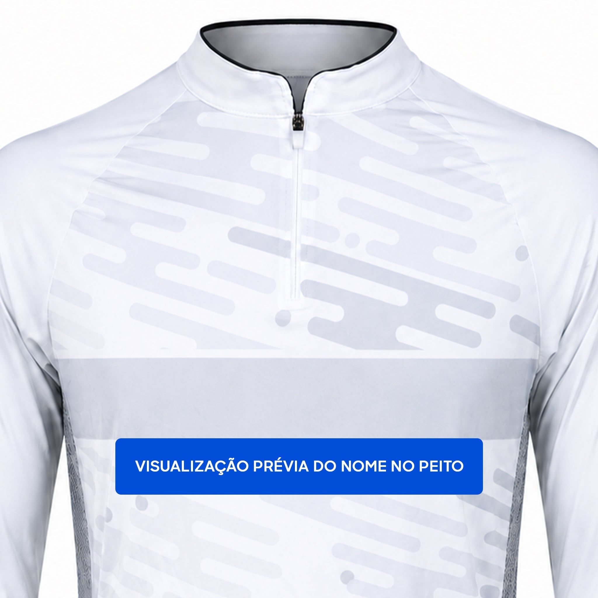 Camisa de Pesca Arctic White com Zíper e Proteção UV50+ - GTX Print