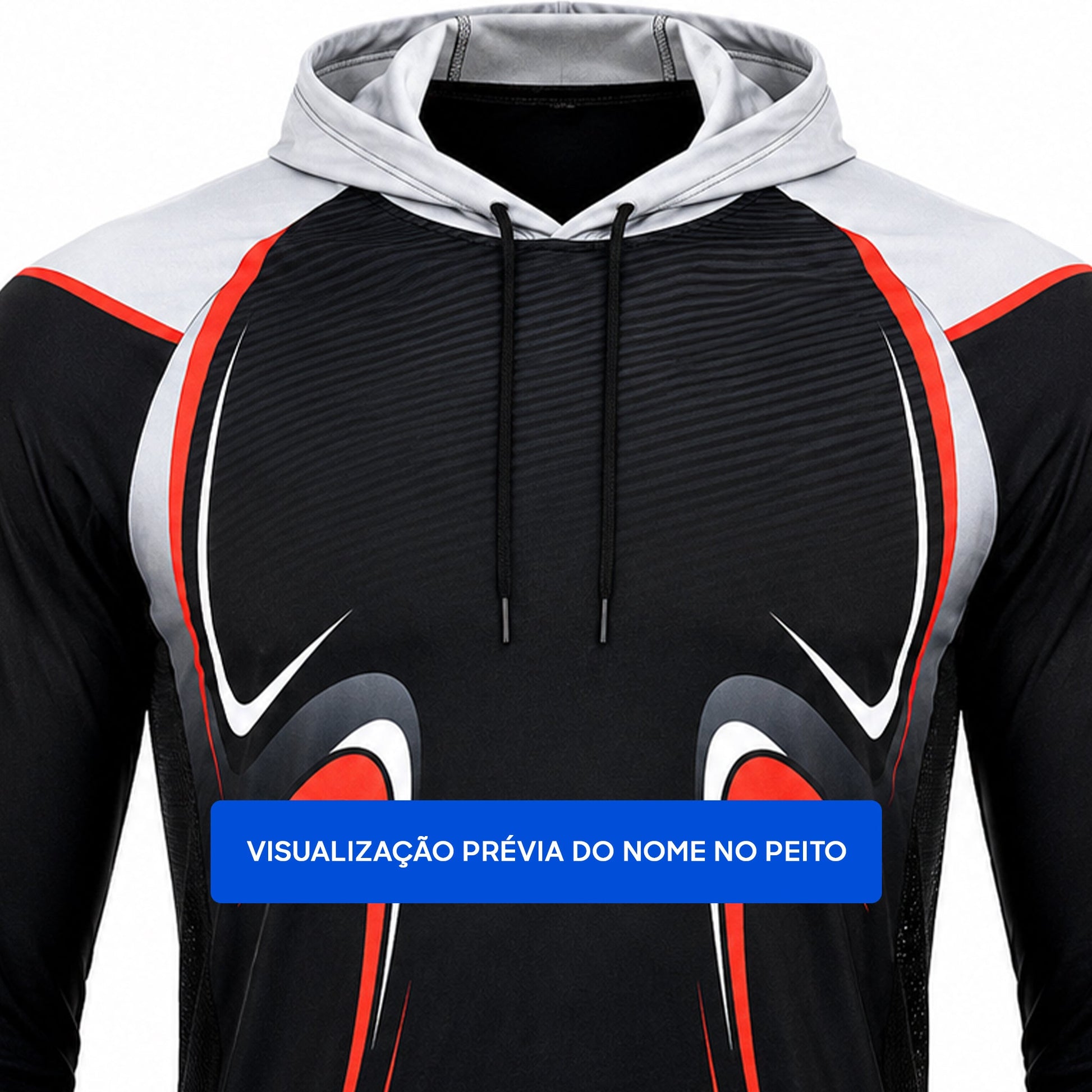 Camisa de Pesca Black Velocity com Capuz e Proteção UV50+ - GTX Print