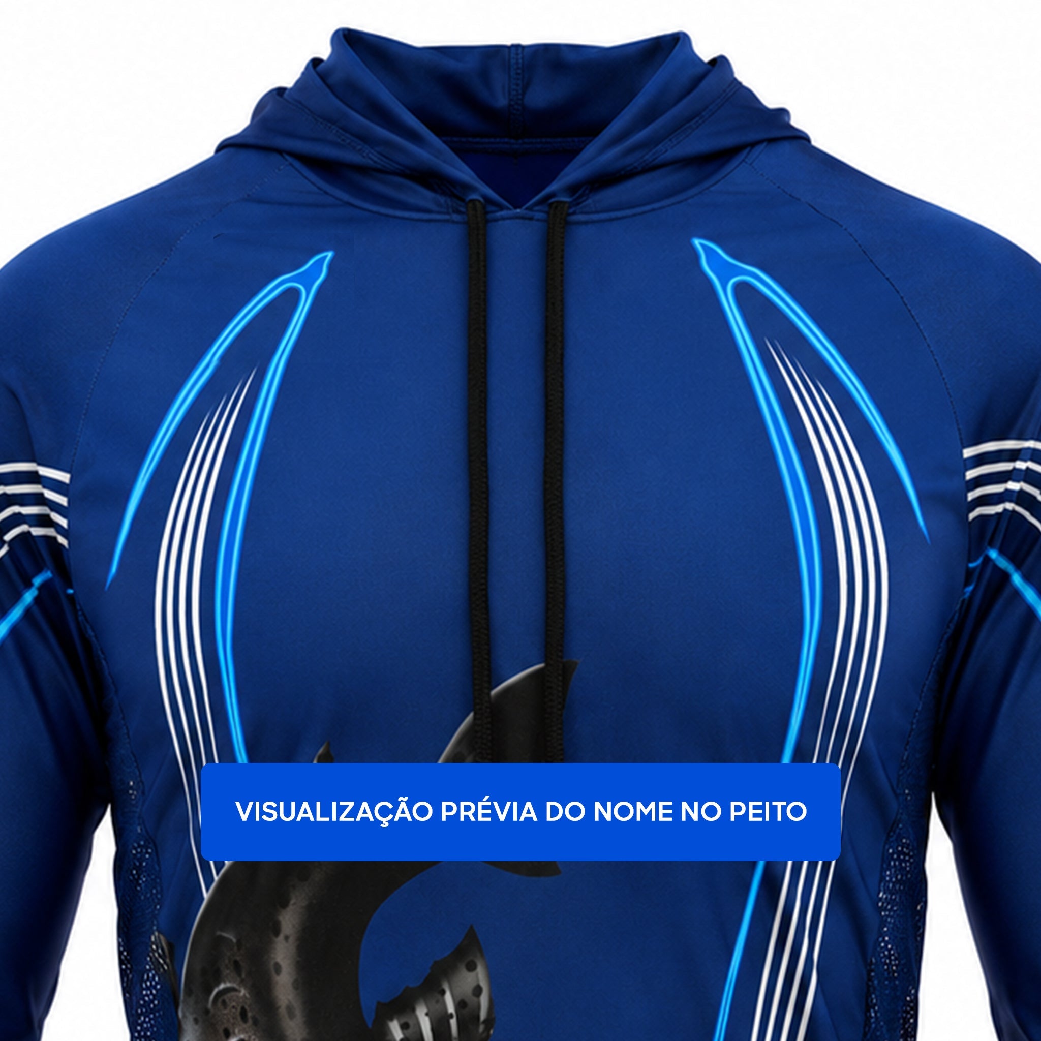 Camisa de Pesca Blue Abyss com Capuz e Proteção UV50+ - GTX Print