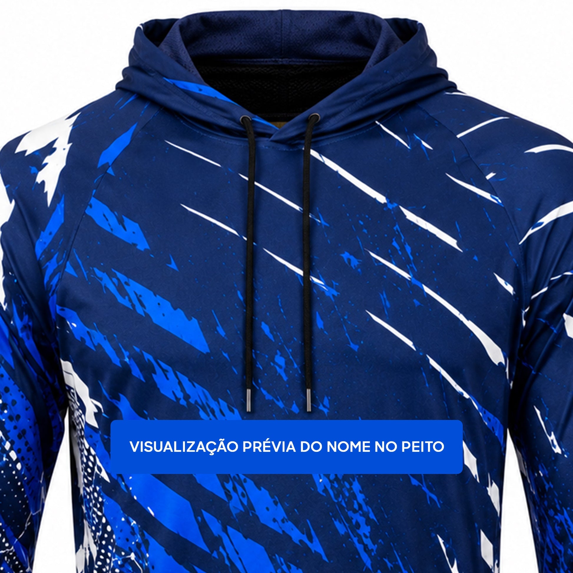 Camisa de Pesca Blue Rush com Capuz e Proteção UV50+ - GTX Print