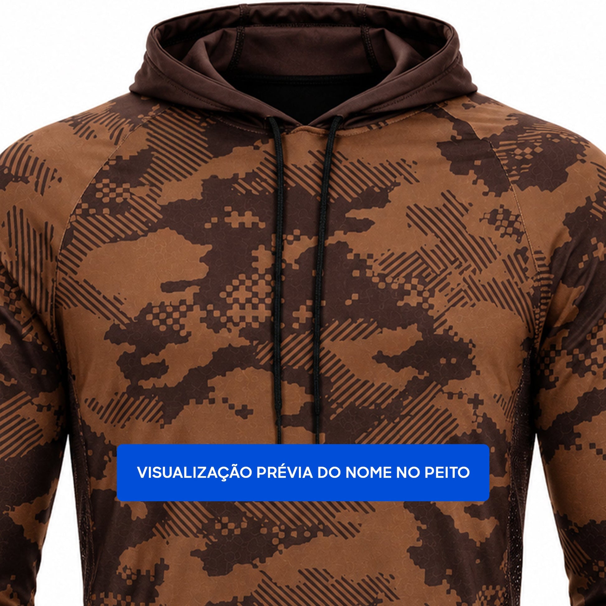 Camisa de Pesca Brown Camo com Capuz e Proteção UV50+ - GTX Print