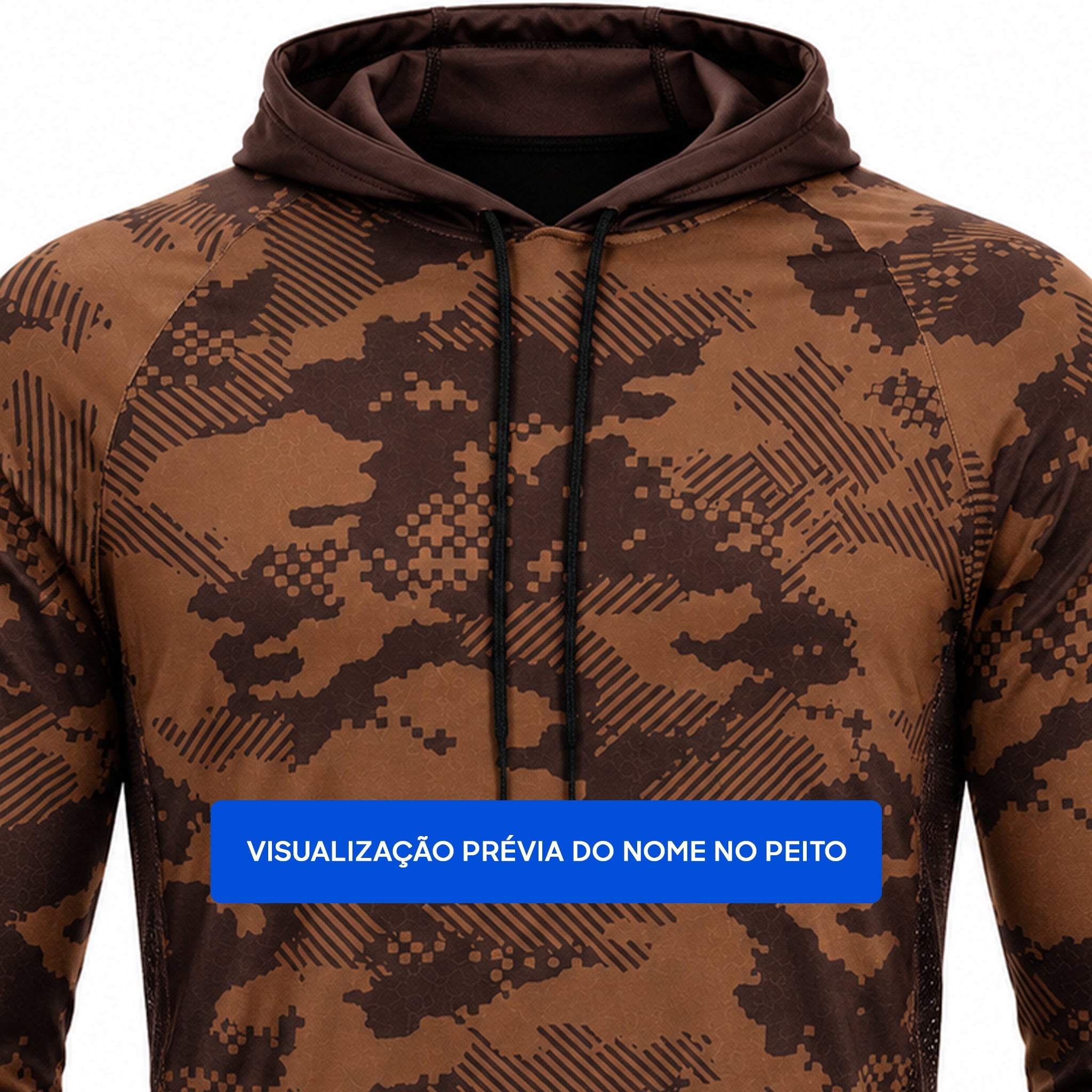 Camisa de Pesca Brown Camo com Capuz e Proteção UV50+ - GTX Print