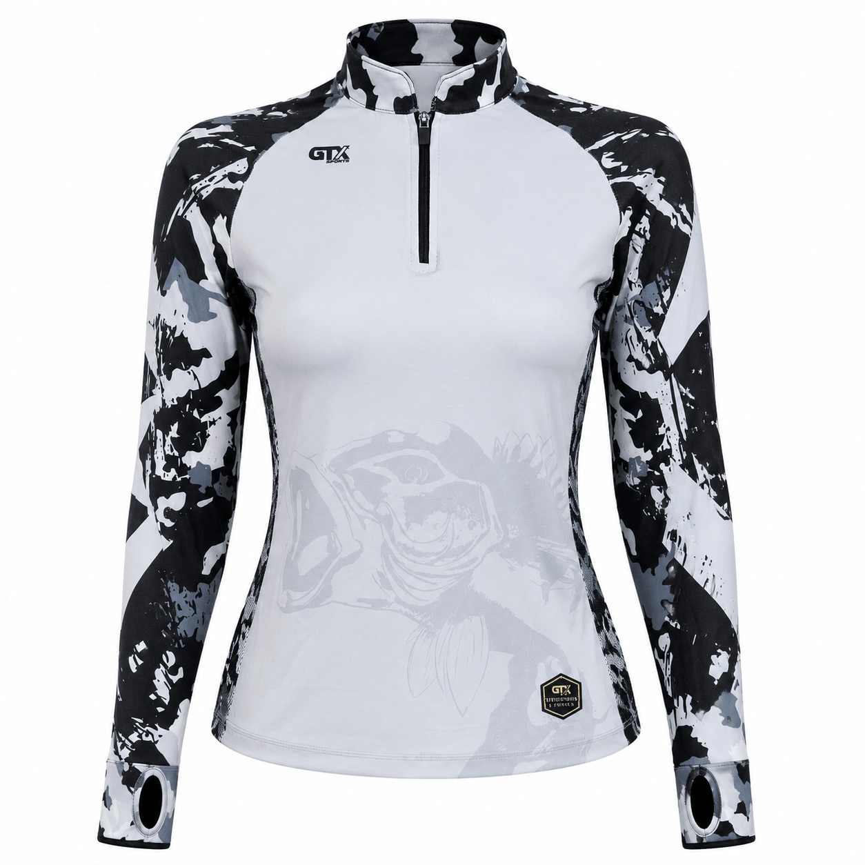 Camisa de Pesca Feminina Arctic Force com Zíper e Proteção UV50+ - GTX Print
