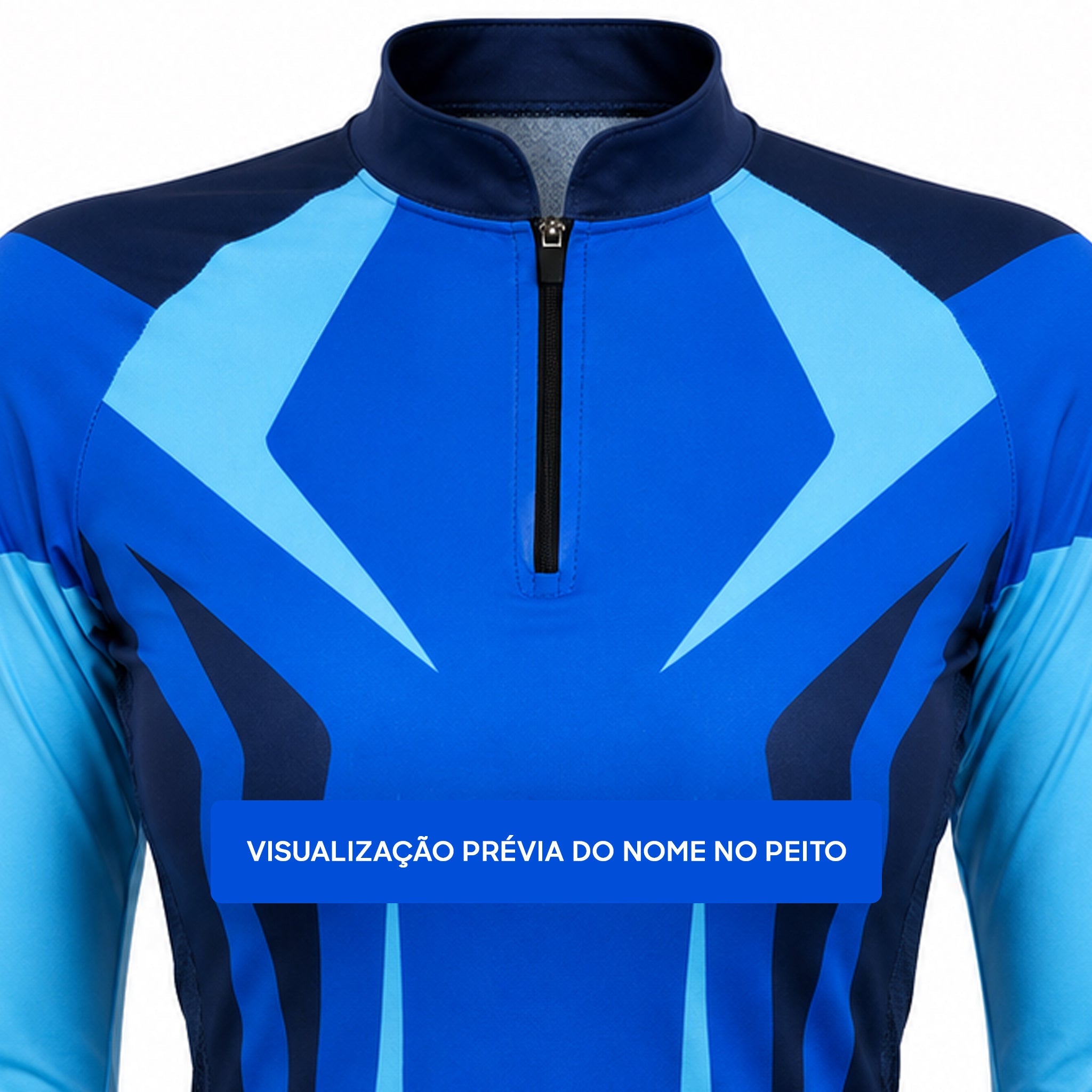Camisa de Pesca Feminina Blue River com Zíper e Proteção UV50+ - GTX Print