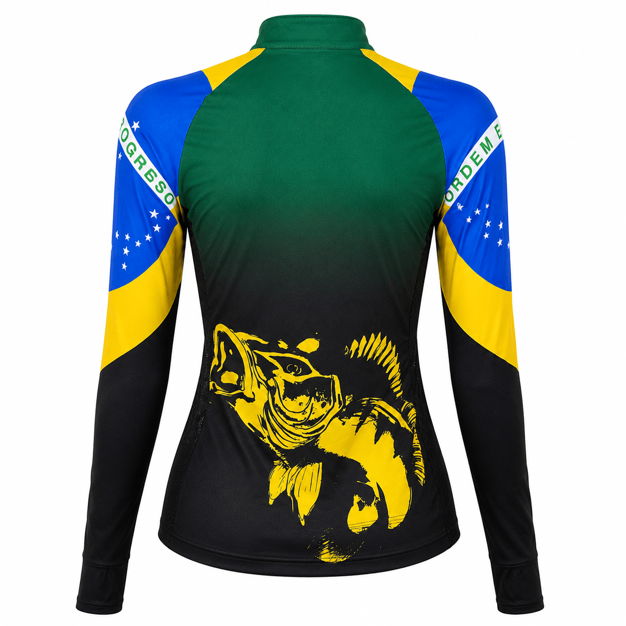 Camisa de Pesca Feminina Brasil Legacy com Zíper e Proteção UV50+ - GTX Print
