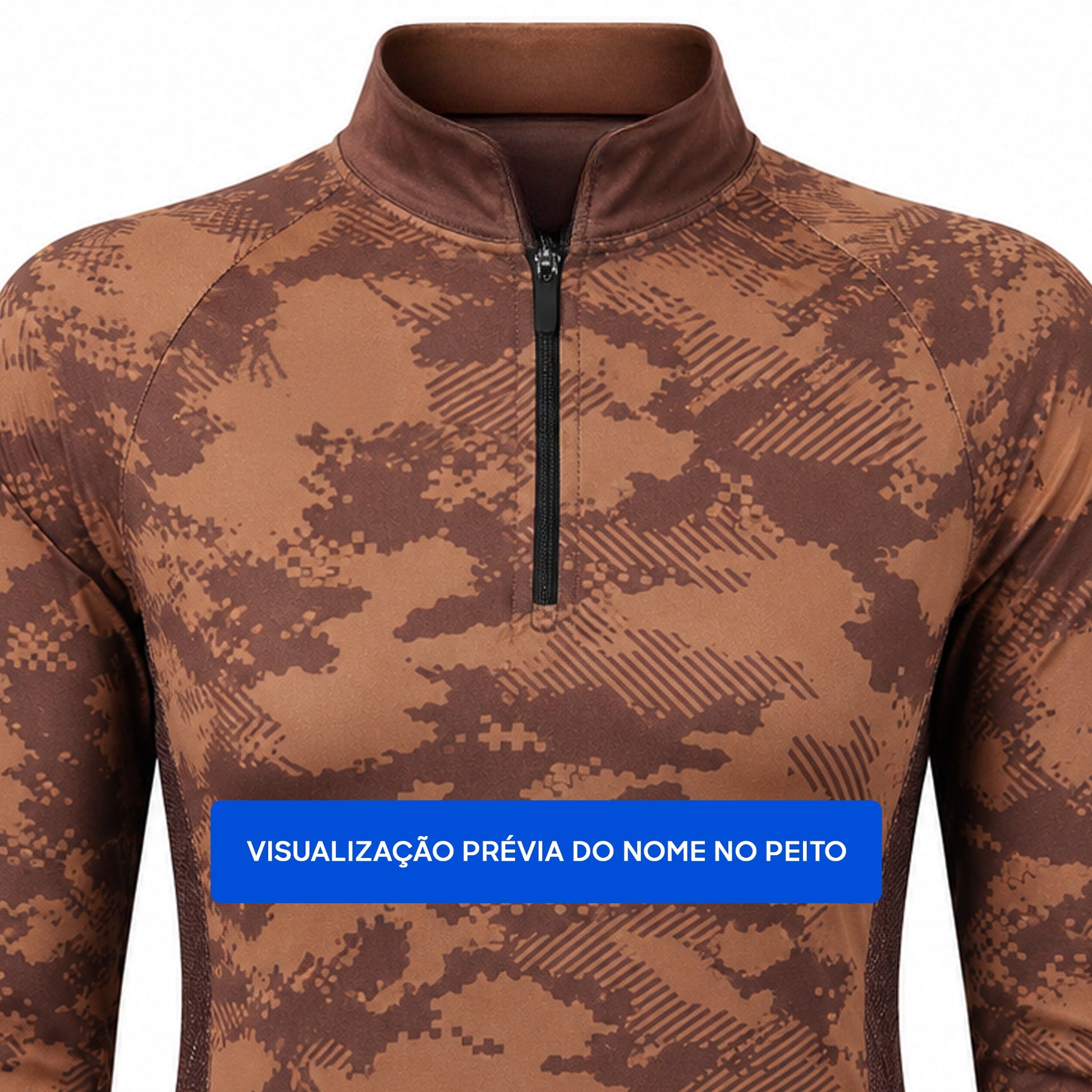Camisa de Pesca Feminina Desert Camo com Zíper e Proteção UV50+ - GTX Print
