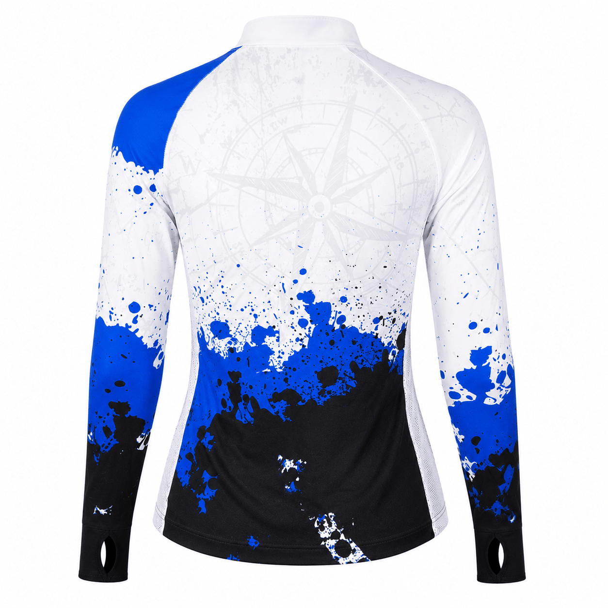 Camisa de Pesca Feminina Dourado Splash com Zíper e Proteção UV50+ - Use GTX