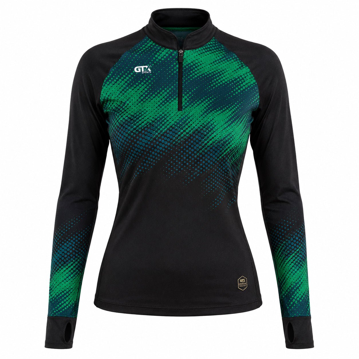 Camisa de Pesca Feminina Emerald Flow com Zíper e Proteção UV50+ - GTX Print