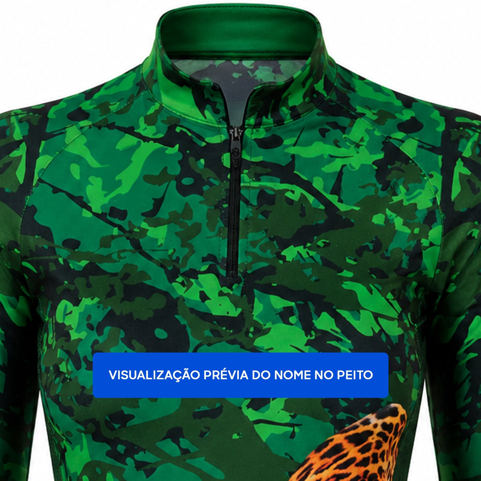 Camisa de Pesca Feminina Jungle Panther com Zíper e Proteção UV50+ - GTX Print