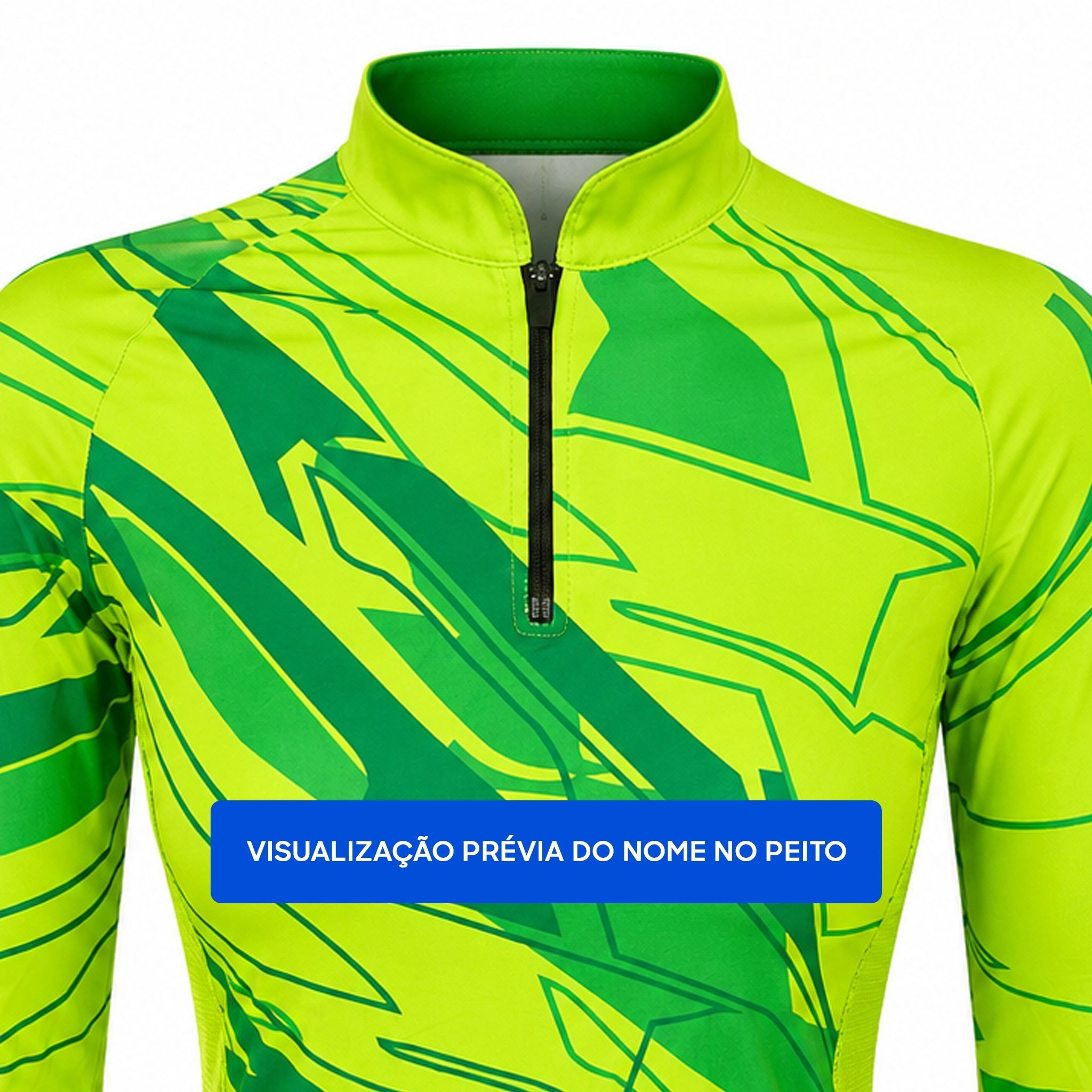 Camisa de Pesca Feminina Lime Pantanal com Zíper e Proteção UV50+ - Use GTX