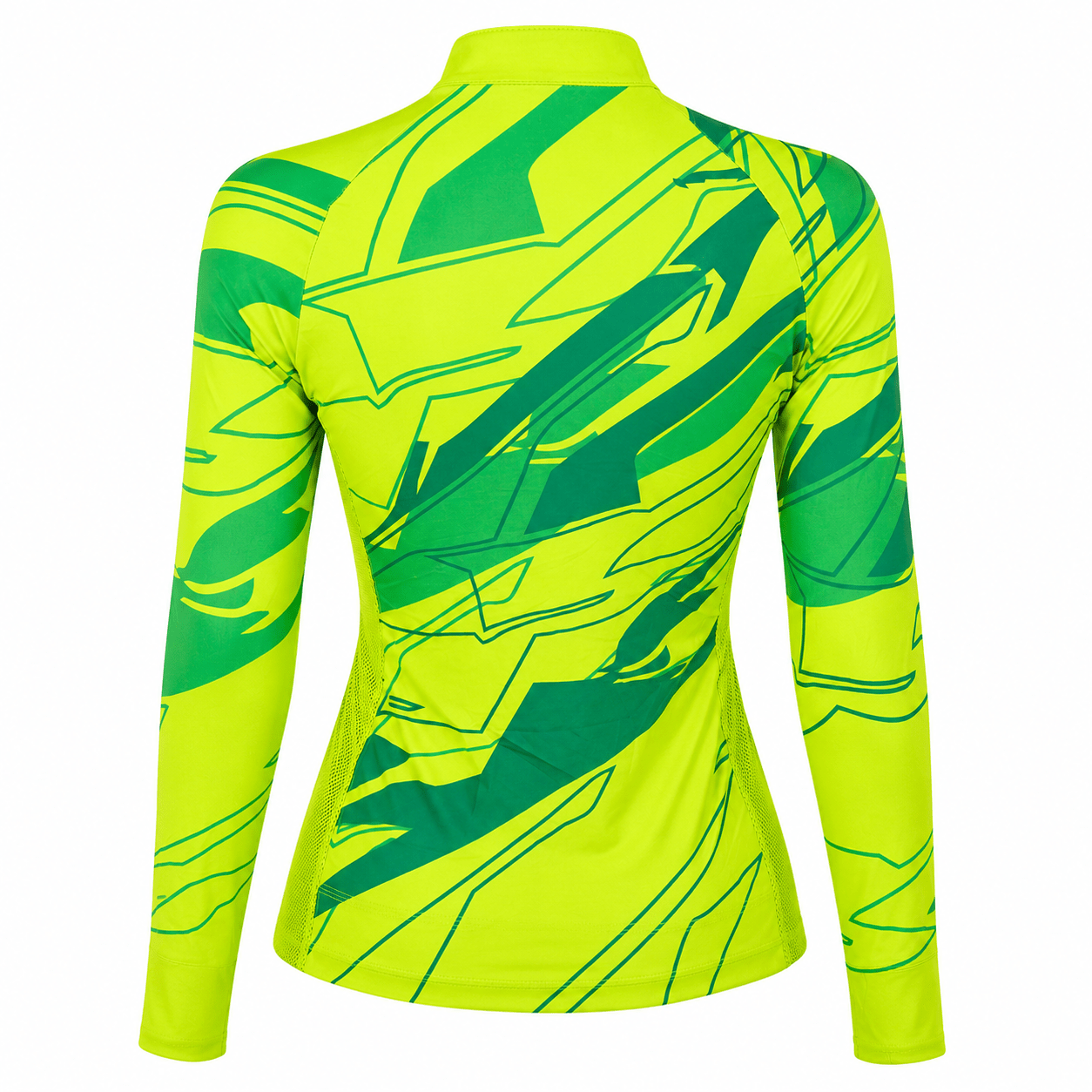 Camisa de Pesca Feminina Lime Pantanal com Zíper e Proteção UV50+ - Use GTX