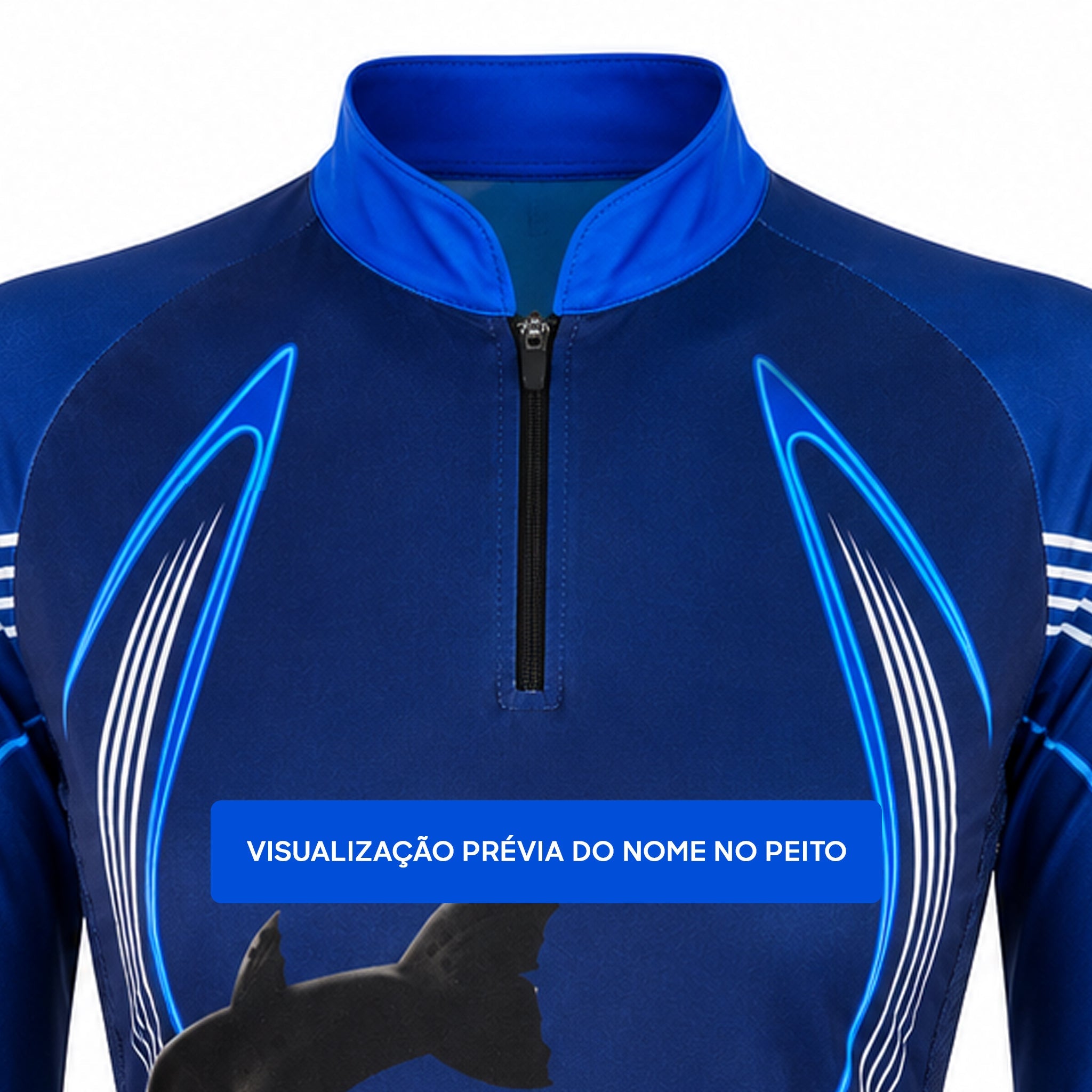 Camisa de Pesca Feminina Pirarara Safira com Zíper e Proteção UV50+ - Use GTX