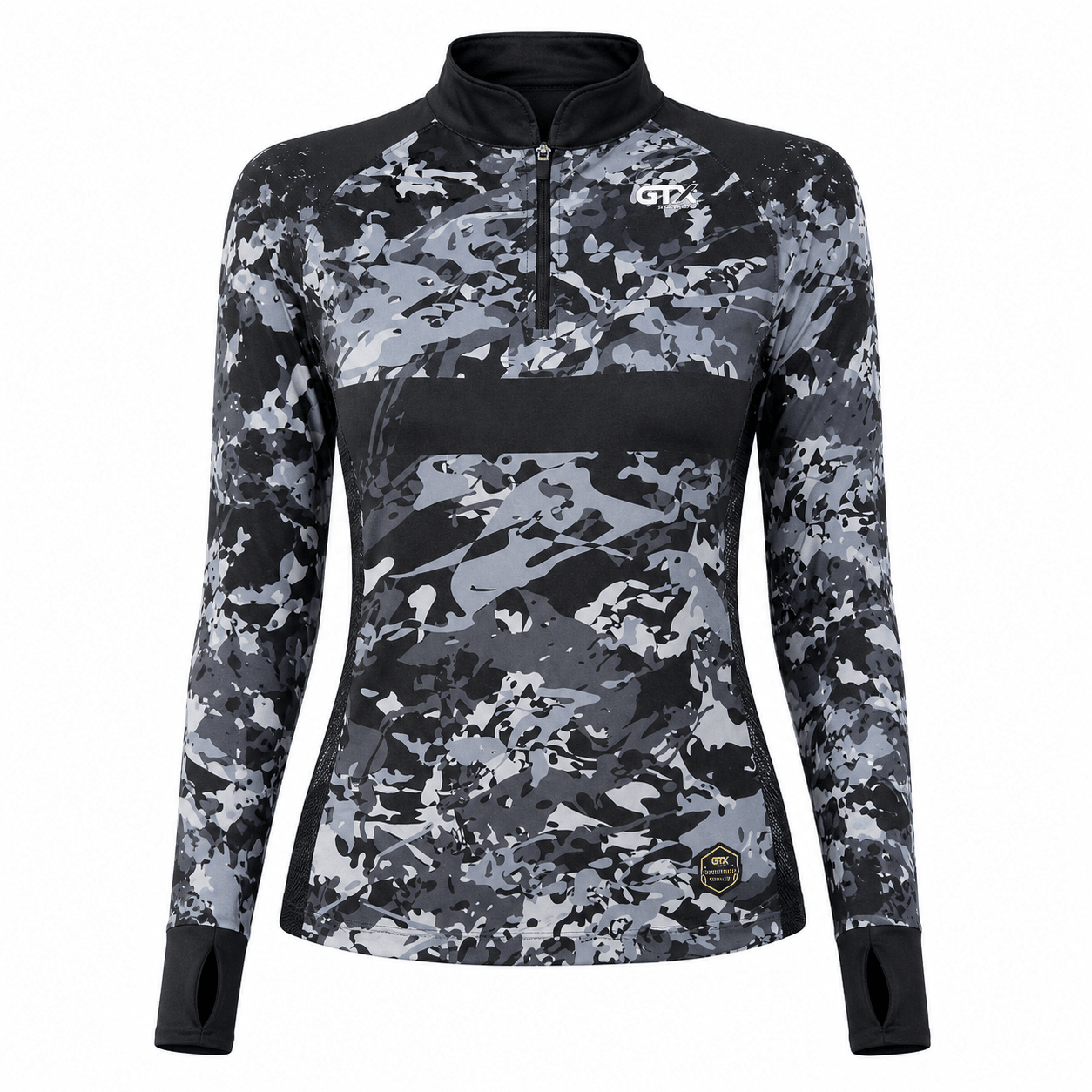 Camisa de Pesca Feminina Shadow Camo com Zíper e Proteção UV50+ - Use GTX