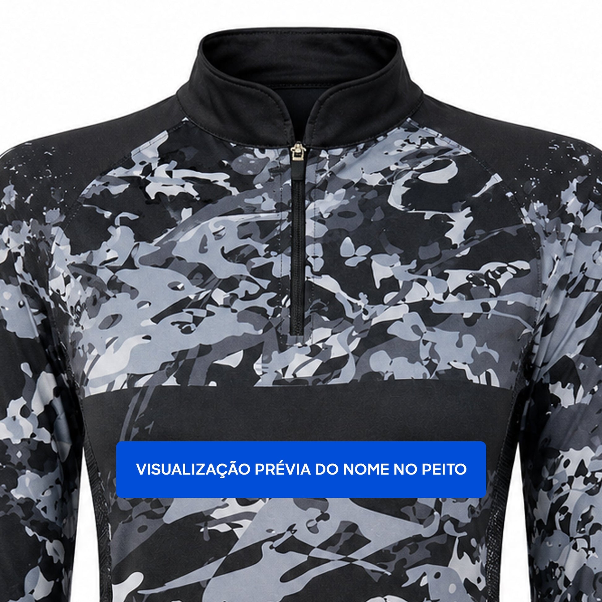 Camisa de Pesca Feminina Shadow Camo com Zíper e Proteção UV50+ - Use GTX