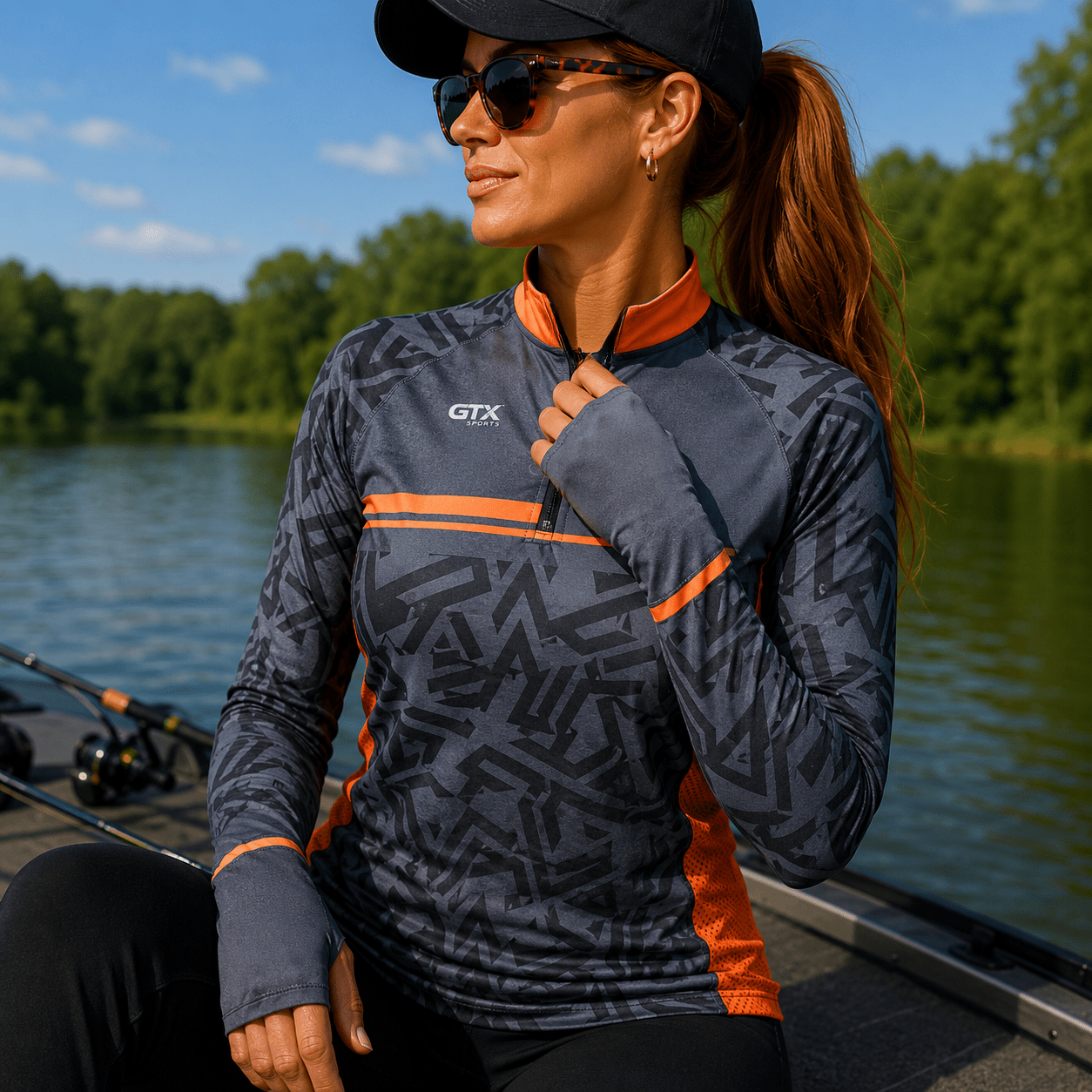 Camisa de Pesca Feminina Urban Strike com Zíper e Proteção UV50+ - GTX Print