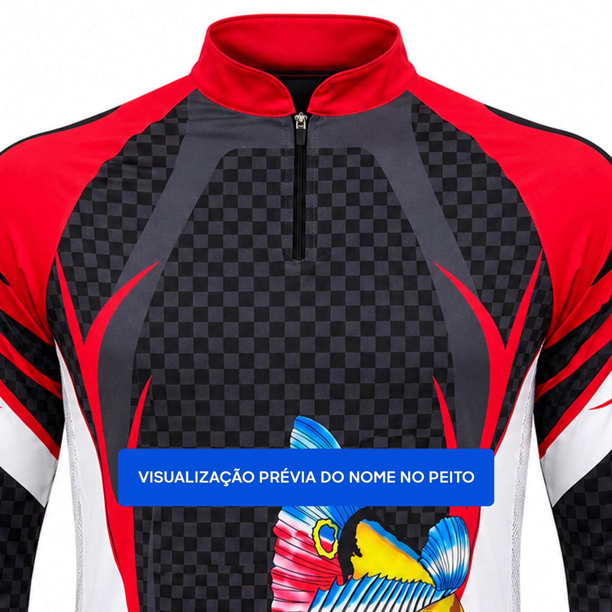 Camisa de Pesca Fire Tucunaré com Zíper e Proteção UV50+ - GTX Print