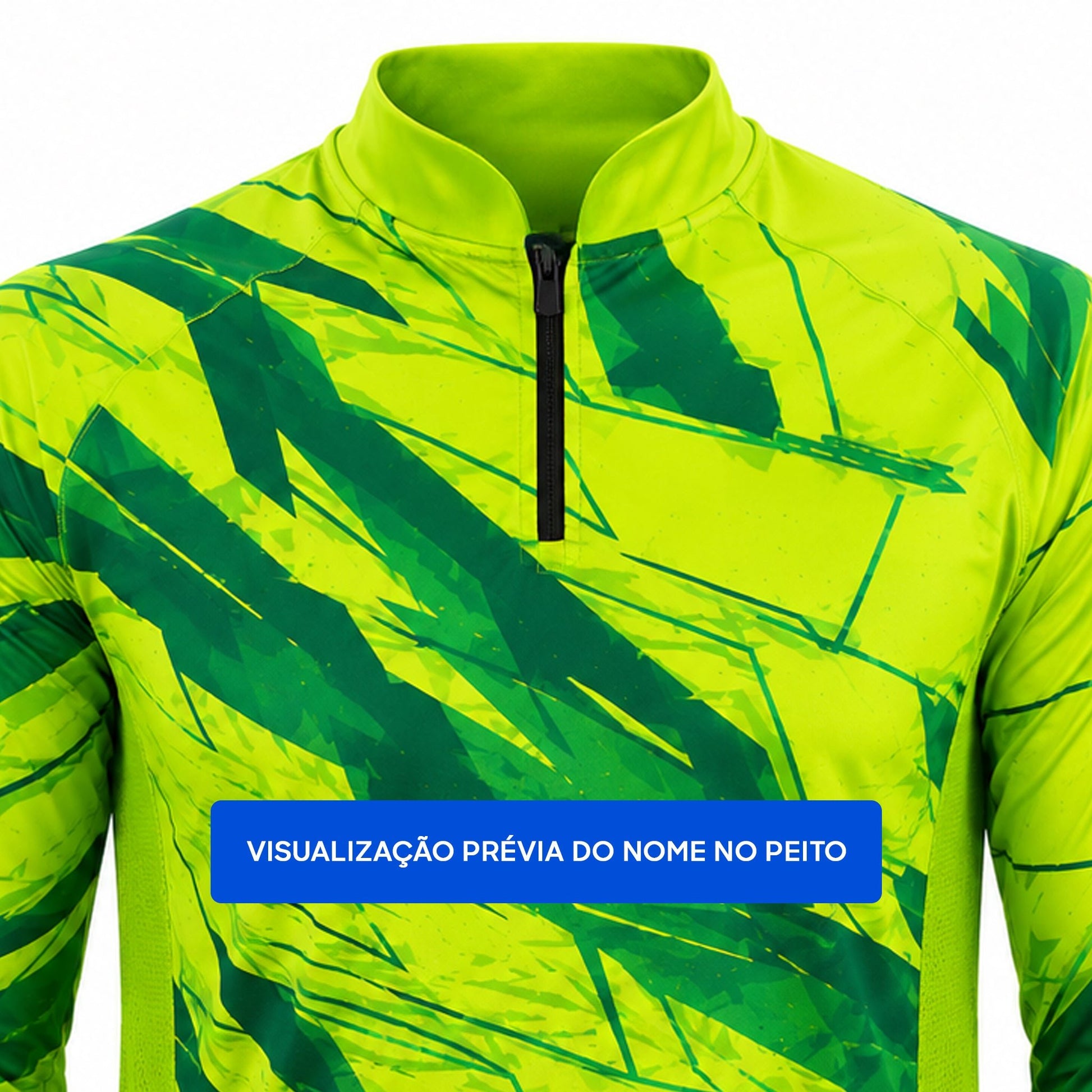 Camisa de Pesca Lime Storm com Zíper e Proteção UV50+ - GTX Print