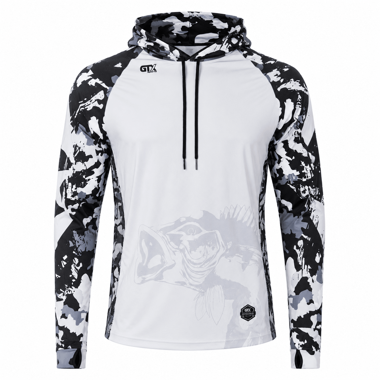Camisa de Pesca Masculina com Capuz Brasil Forte e Proteção UV50+ - GTX Print