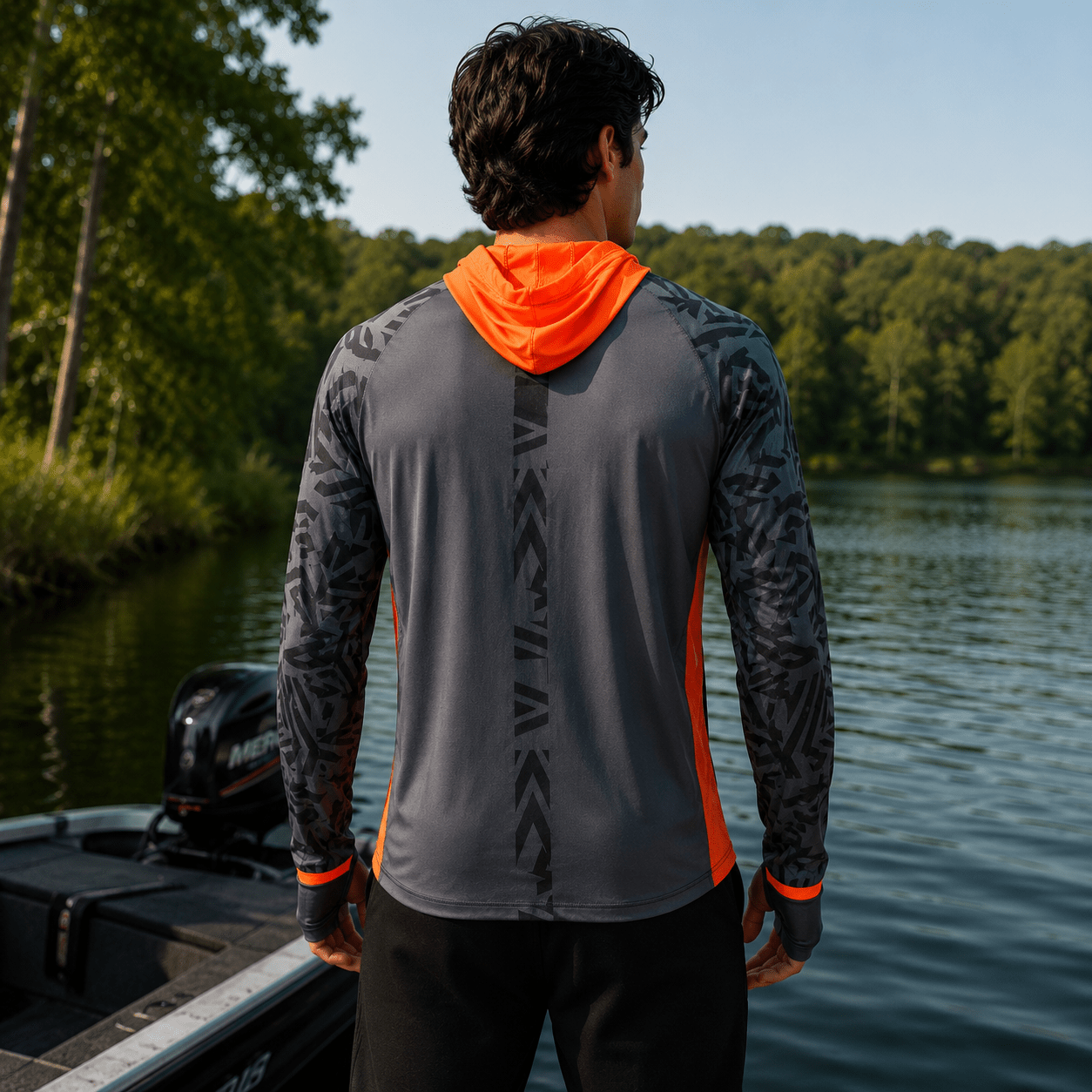 Camisa de Pesca Masculina com Capuz GTX Tribal Force proteção UV50+ - GTX Print