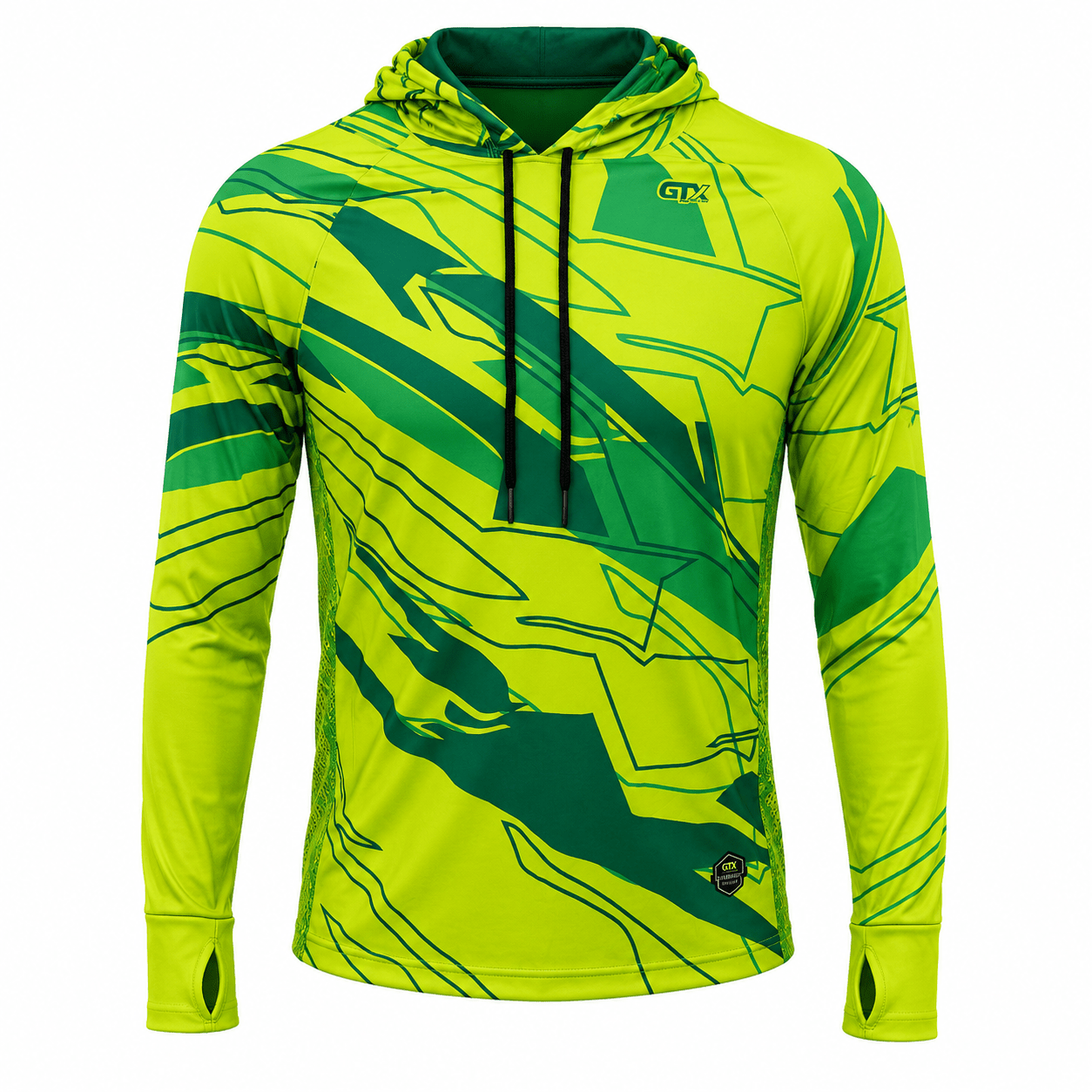 Camisa de Pesca Masculina com Capuz Limão do Pantanal e Proteção UV50+ - GTX Print