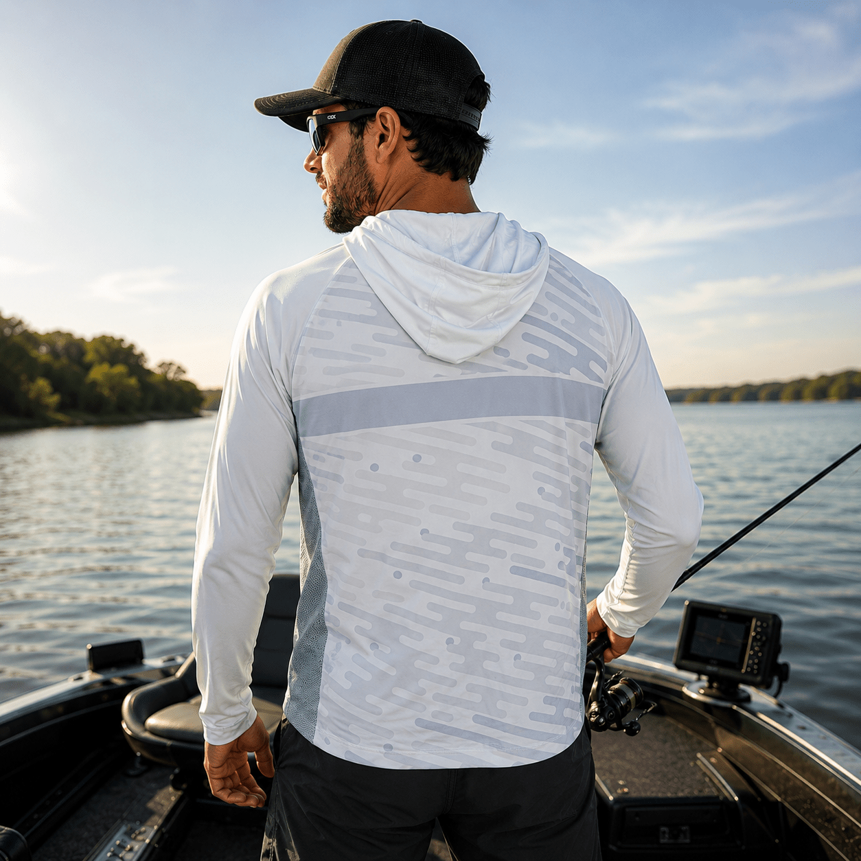 Camisa de Pesca Arctic Wave com Capuz e Proteção UV50+