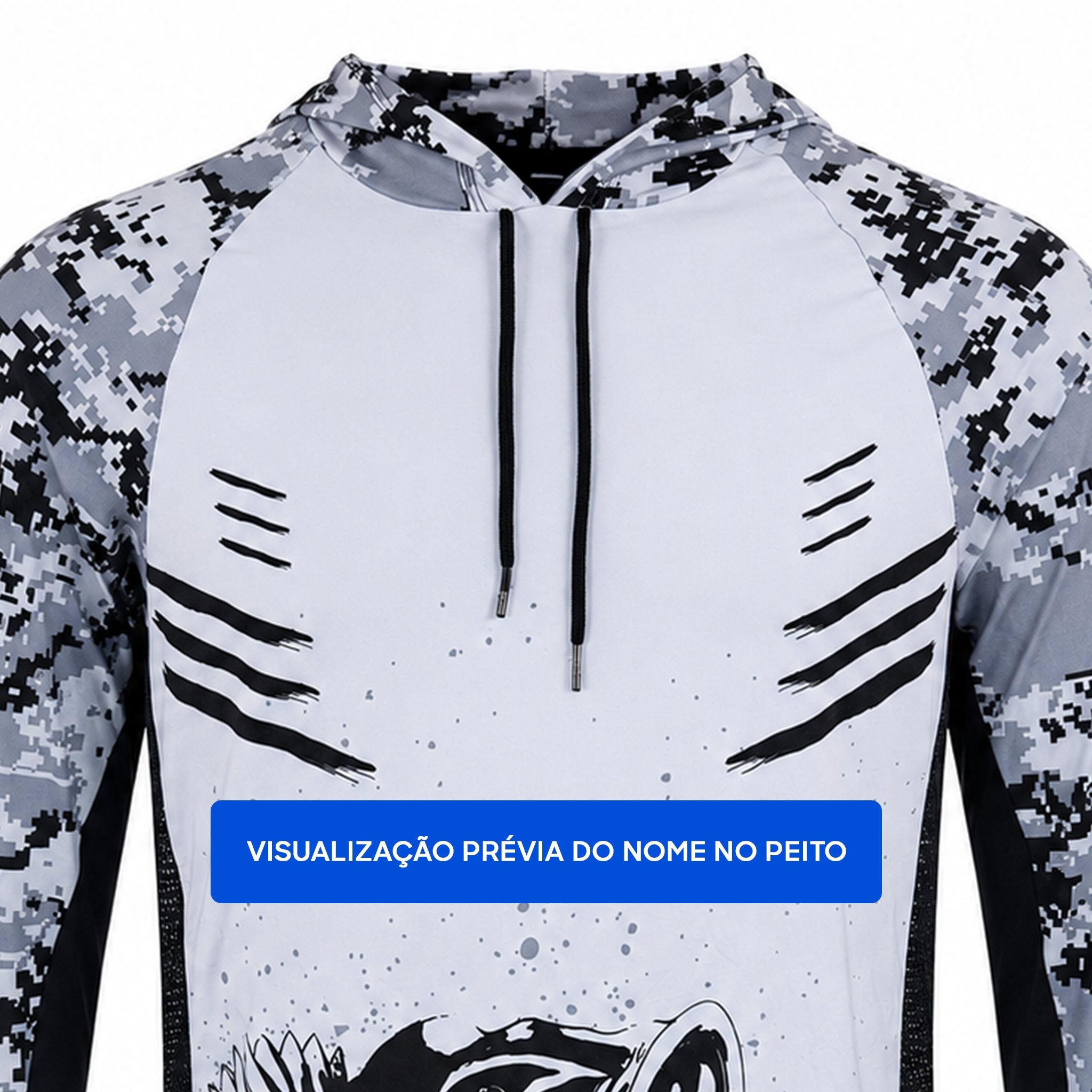 Camisa de Pesca Mountain Bass com Capuz e Proteção UV50+ - GTX Print