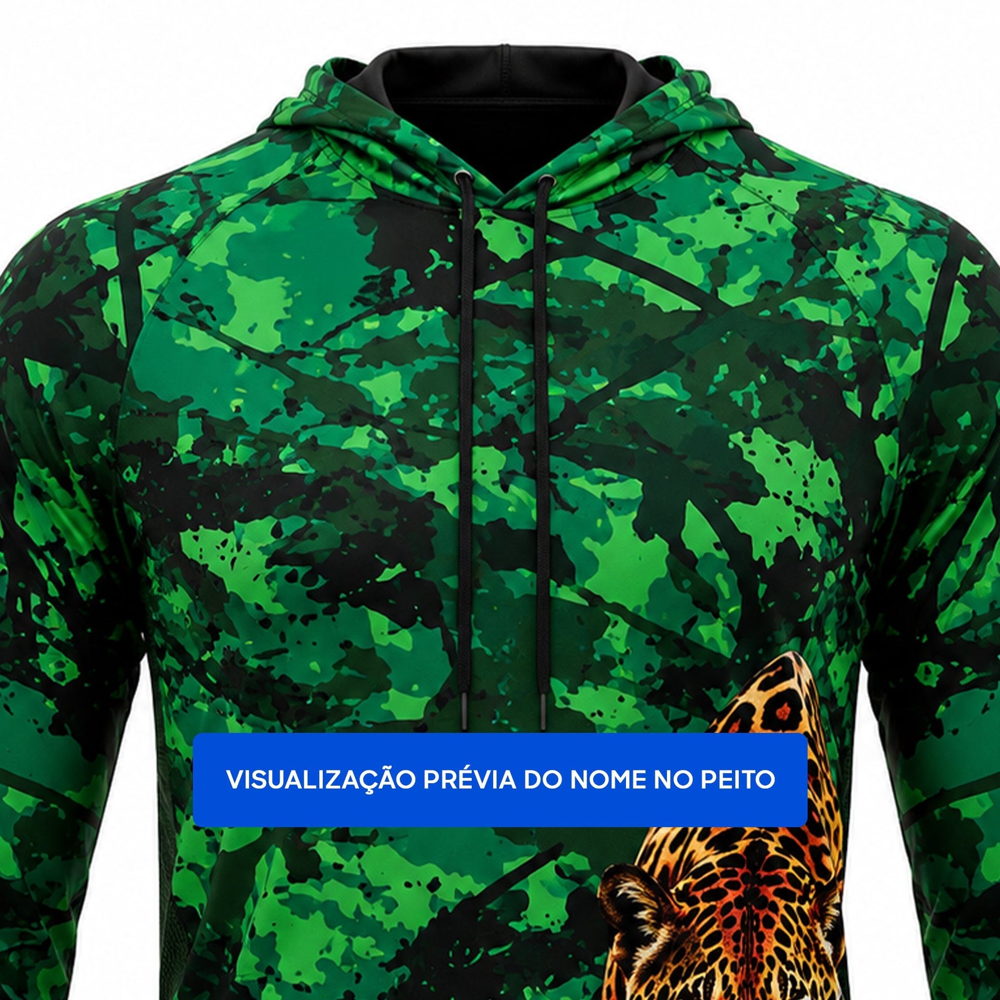 Camisa de Pesca Onça Pantaneira com Capuz e Proteção UV50+ - GTX Print