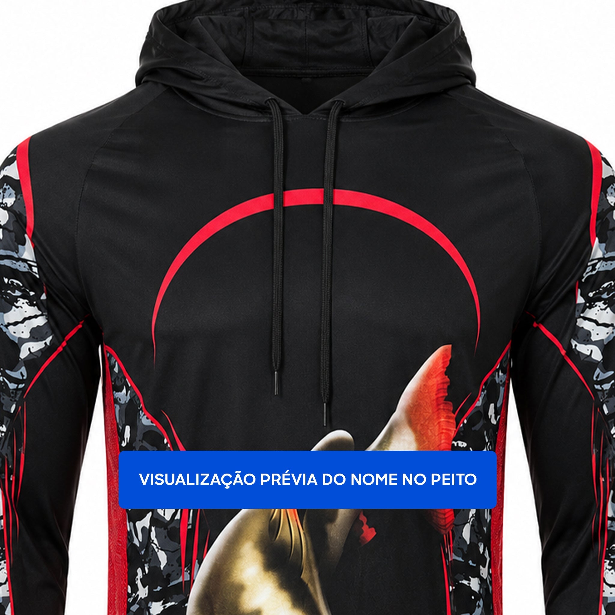Camisa de Pesca River Giant com Capuz e Proteção UV50+ - GTX Print