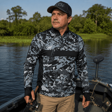 Camisa de Pesca Shadow Camo com Zíper e Proteção UV50+ - GTX Print