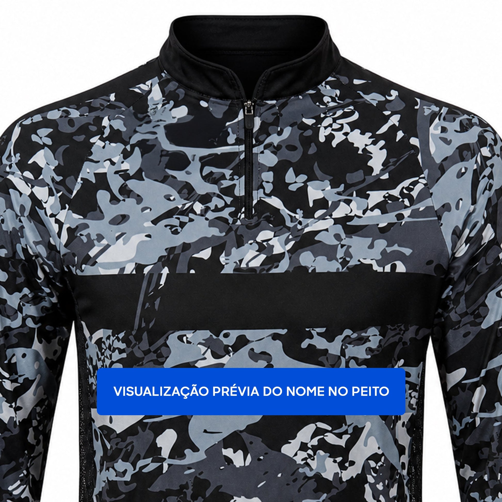 Camisa de Pesca Shadow Camo com Zíper e Proteção UV50+ - GTX Print