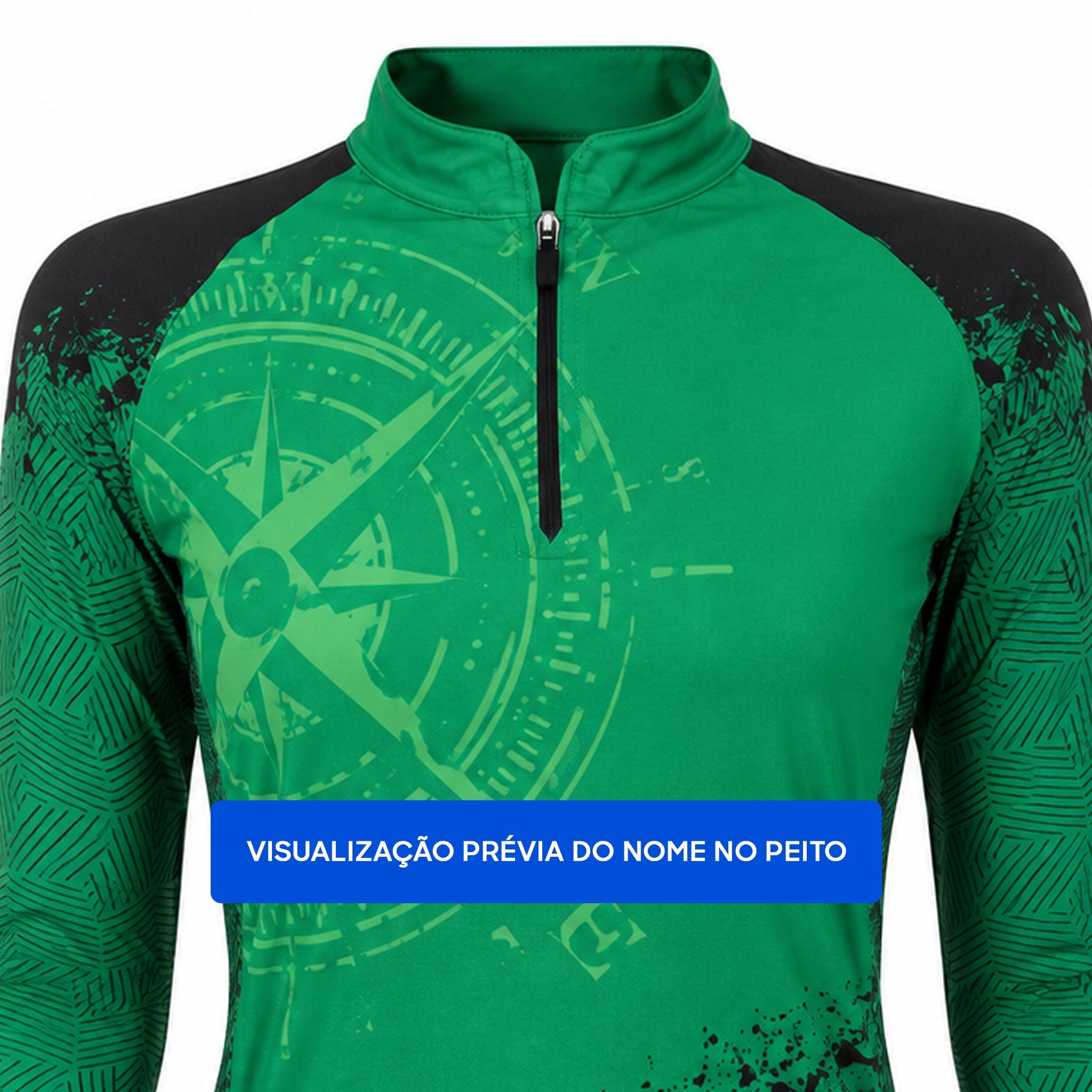 Camisa Feminina de Pesca Rosa dos Ventos com Zíper e Proteção UV50+ - Use GTX