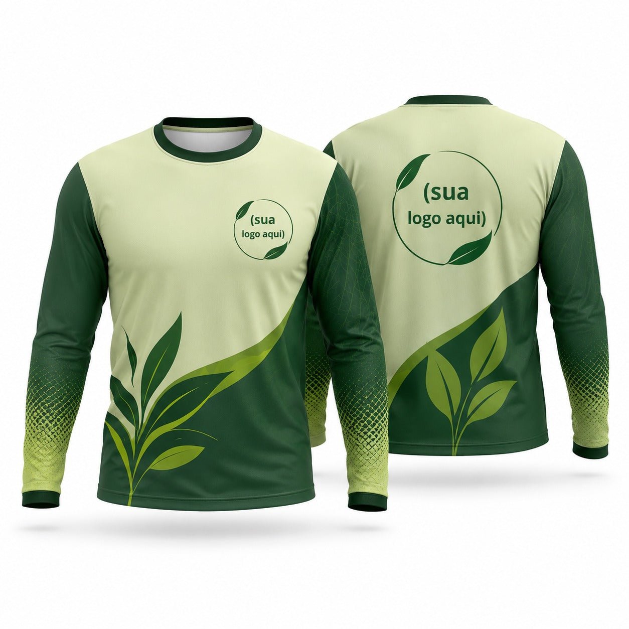 Camiseta em dry fit manga longa gola redonda modelo paisagismo. Proteção UV-50 - Use GTX